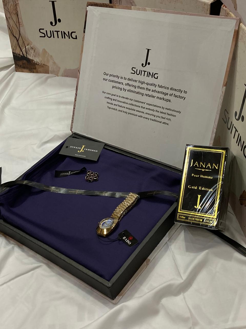 J. DEAL BOX (J.SUIT+PERFUME+PREMIUM RADO WATCH)