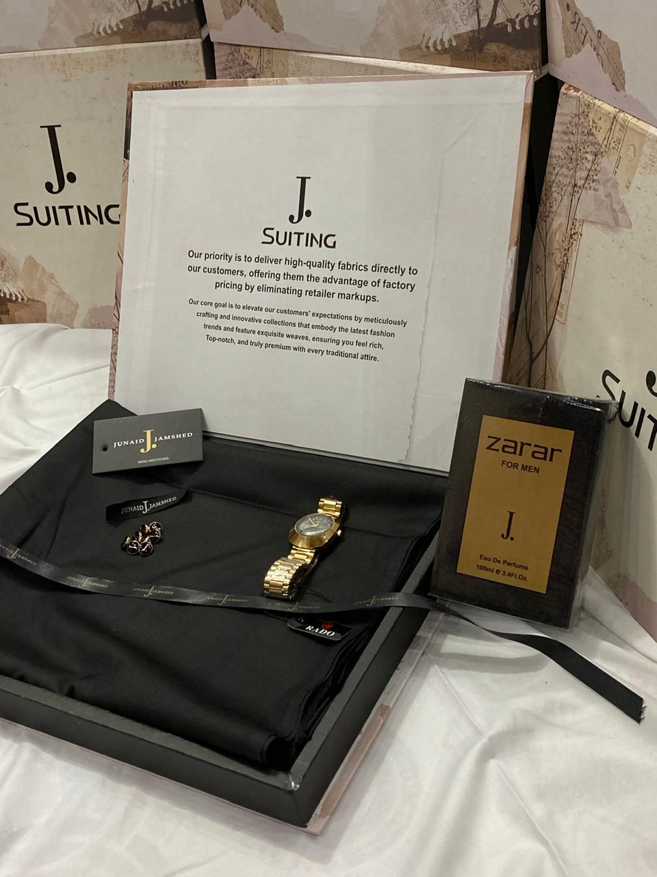 J. DEAL BOX (J.SUIT+PERFUME+PREMIUM RADO WATCH)