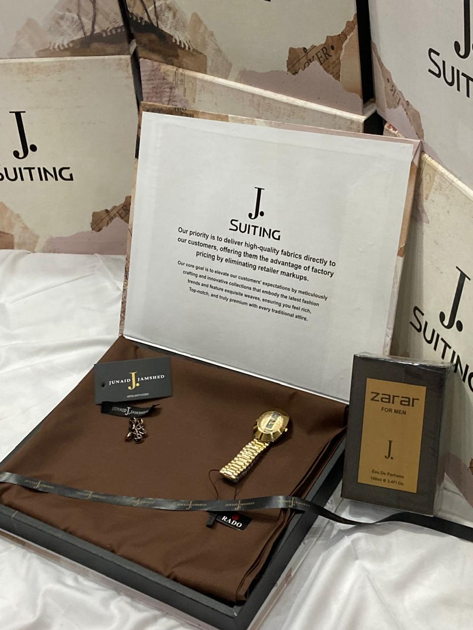 J. DEAL BOX (J.SUIT+PERFUME+PREMIUM RADO WATCH)
